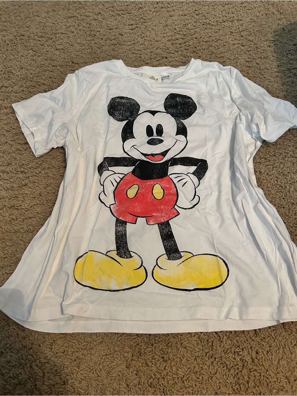 White Mickey Mouse Graphic Women’s Tee - Disney